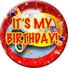 skating birthday button