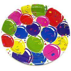 balloon party plate