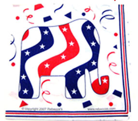 elephant republican napkins