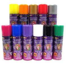 Colored Hair Spray on To 3 5 Ounce Cans Of Hairspray In Various Colors