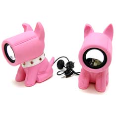 scotty dog speakers pink