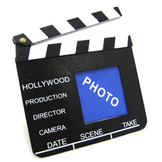 movie clapper photo frame