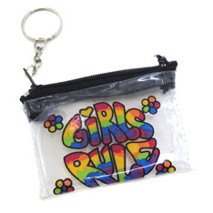 rainbow purse keychain
