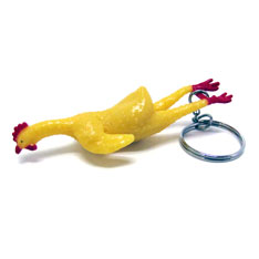 rubber chicken keychain