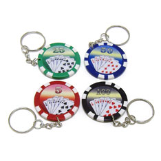 poker chip keychain