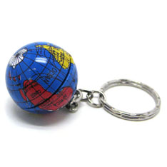 globe keychain