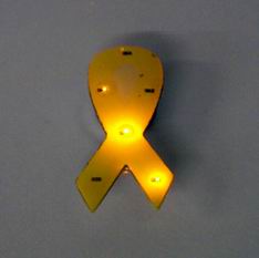 flashing yellow ribbon magnet