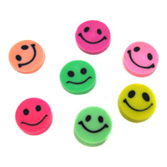 smiley face erasers