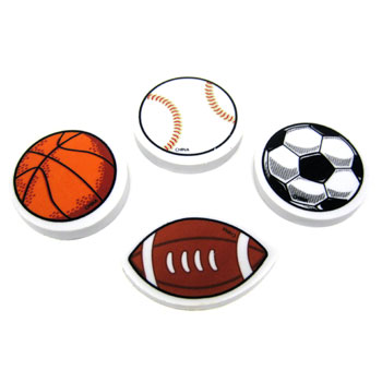 sports ball erasers