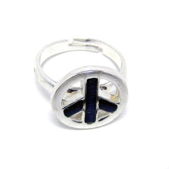 Peace sign mood on sale ring